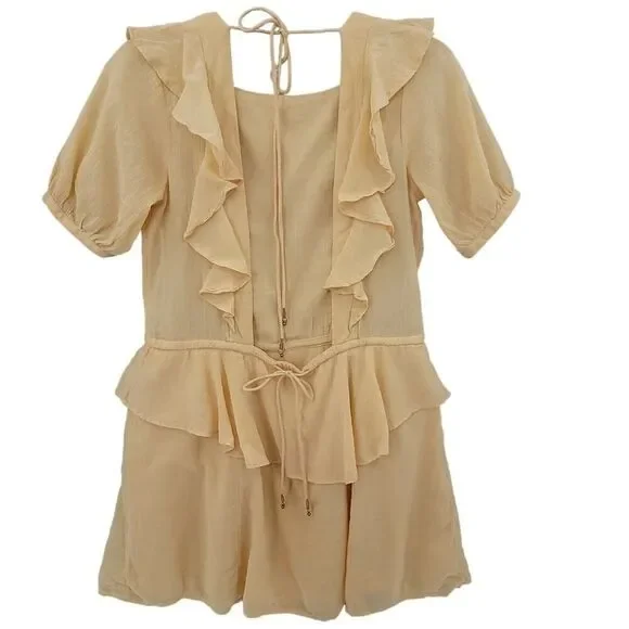 Free People Yellow Gauze Mini Dress XS - Picture 3 of 11